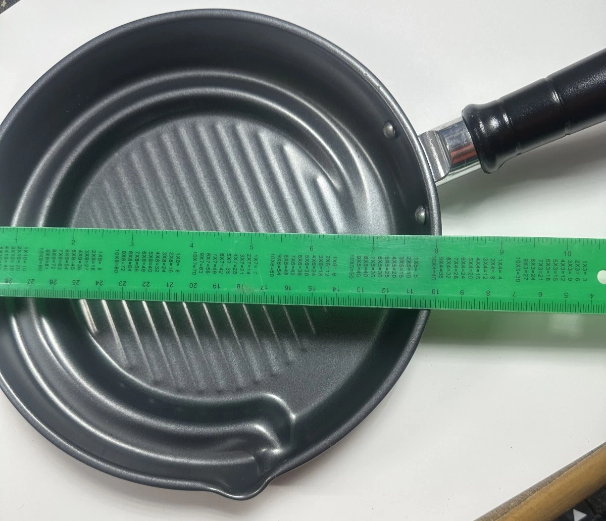 3X Sartén Antiadherente Sartenes Suministro de Cocina Aluminio Parrilla CRESTAS CON Vertedor NUEVO