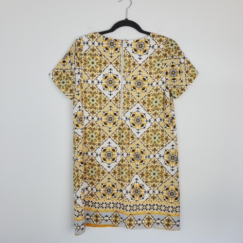 Lulu's Dandy Lion Dress Shift Floral Medallion Boho Cottagecore Yellow Size S - Picture 4 of 10