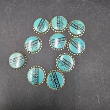 Vintage Lot of 10 UNUSED Blue Langford's Cream Soda Cork Bottle Caps