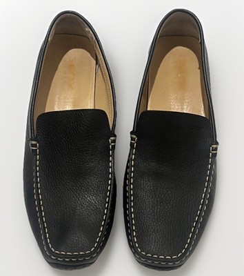 Geox Respira Men s Black Leather Lofer Shoes US Size 12. Excellent cond. 