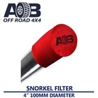 RED AOB Snorkel Sock Pre Filter Cleaner 4" 100mm Ram Head cover air filter 4x4
