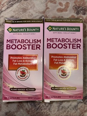 2x Nature s Bounty Optimal Solutions Metabolism Booster 60 Caps EXP 27 FATS SHIP