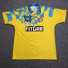 Vintage Inter Milan Shirt Yellow Third Umbro Football Soccer Jersey 1991 1992