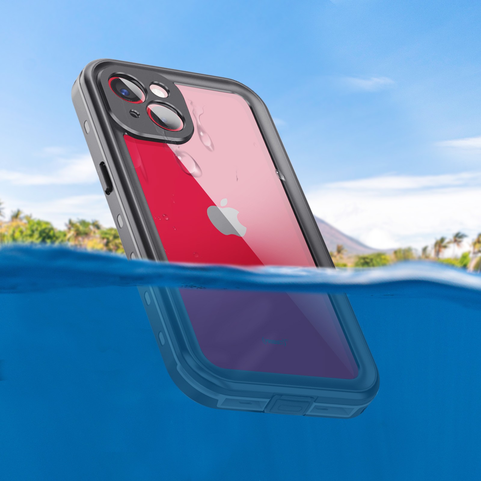Coque iPhone 13 Redpepper complète waterproof IP68 noire
