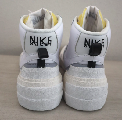 Sacai x Nike BV0072-100 Men's 7 Women's 8.5 White/Gray Blazer Mid