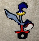 VINTAGE ROAD RUNNER LOONEY TUNES 5" METAL GASOLINE OIL LICENSE PLATE TOPPER SIGN