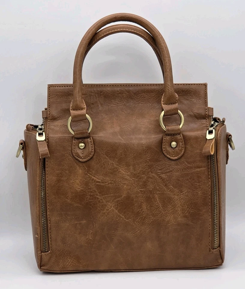 Bolso de mano bandolera/cartera de cuero marrón Cobbler Legend Foto 3 de 4