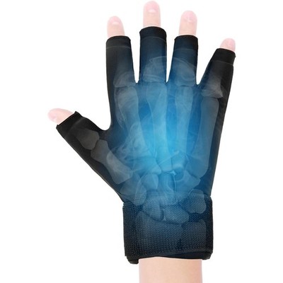 Hand Kompressions Ice Pack Handschuhe Elastan Schwarz Wiederverwendbar KälteW...