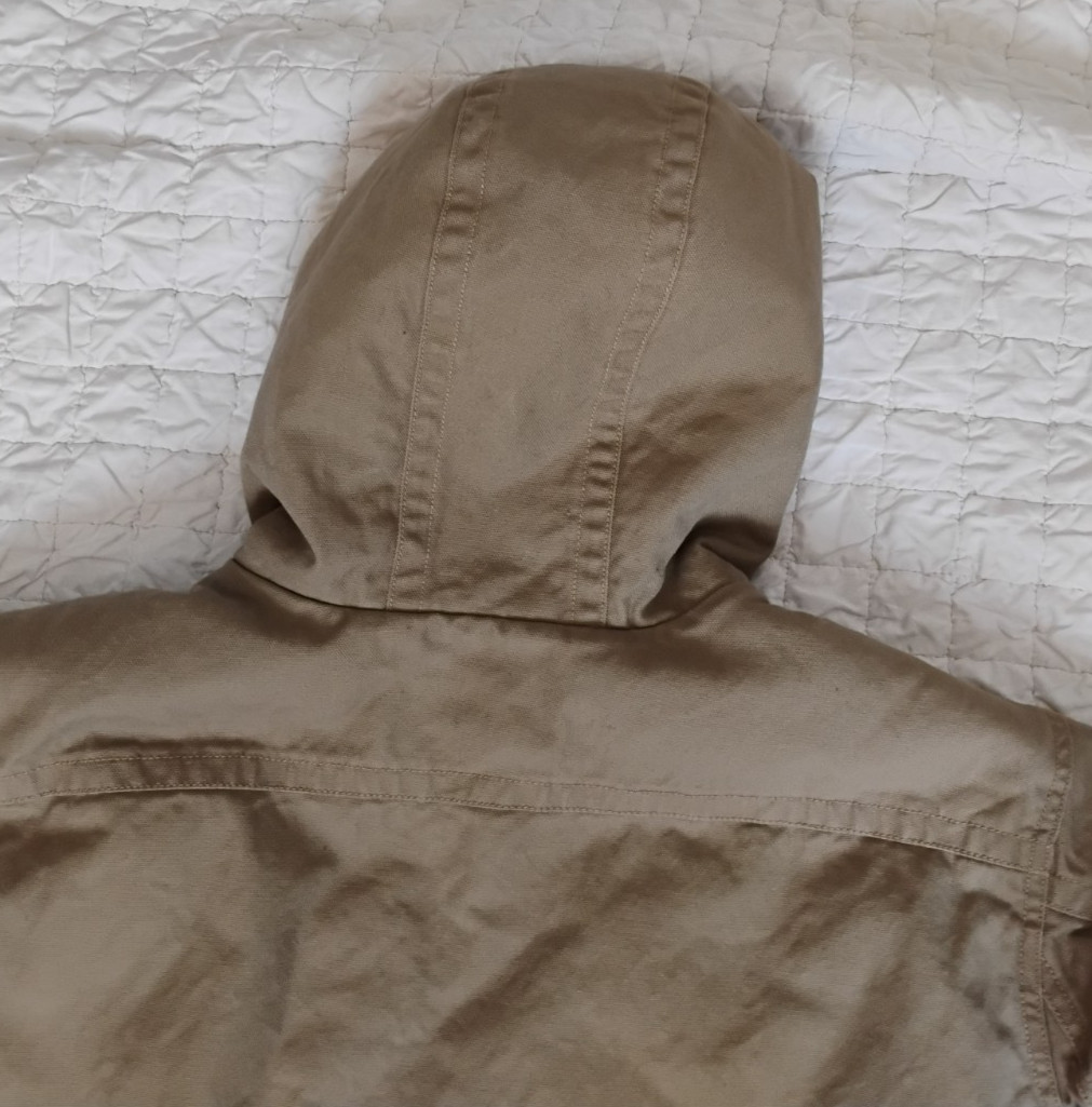 EUC Patagonia XL XXL canvas coat sherpa lined hood organic cotton carhartt style thumbnail 4