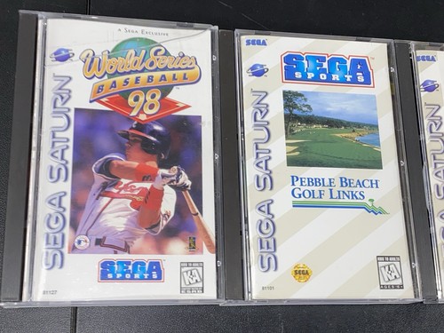 Pebble Beach Golf Links, NHL 97, Baseball 98 Sega Saturn 3 Game LOT Complete CIB - Picture 3 of 6
