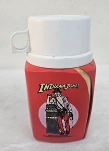1984 King-Seeley INDIANA JONES Thermos 8 oz DAMAGED/Poor Shape