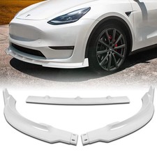Painted Glossy White Front Bumper Lip Spoiler for 2020-2025 Tesla Model Y