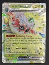 Forretress EX, 2/91, Paldean Fates, Holo Rare, NM