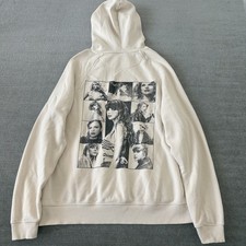 Taylor Swift The Eras Tour Oversized Relaxed Cream Concert Hoodie Size Small