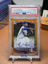 Esteban Mejia 2025 Bowman #CPAEM orange wave refractor auto 21/25 PSA 9