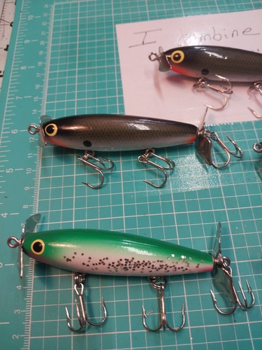 Nos Sam Griffin Wood Topwater Custom Lures Florida Shad Daul Requisiten Nice - Bild 3 von 16