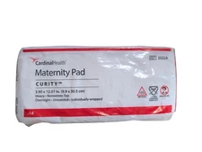 Cardinal Health Maternity Pads Curity 14 Count 3.90 x 12.01 Inches.FREE DELIVERY