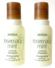 2X AVEDA ROSEMARY MINT PURIFYING SHAMPOO FOR HAIR 1.7 OZ TRAVEL SIZE BOTTLES NEW