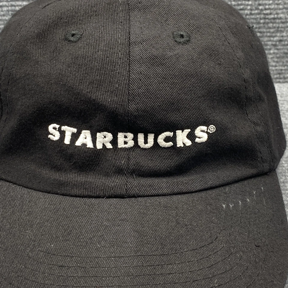 Starbucks Sombrero Gorra Correa Trasera Negro Bordado Algodón Café Promo Para Hombre Clásico Foto 2 de 4