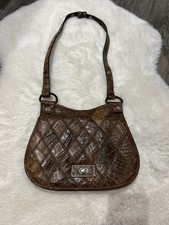 Vintage Original Damen Handtasche/Schultertasche, echt Krokodilleder, IRV Jaguar