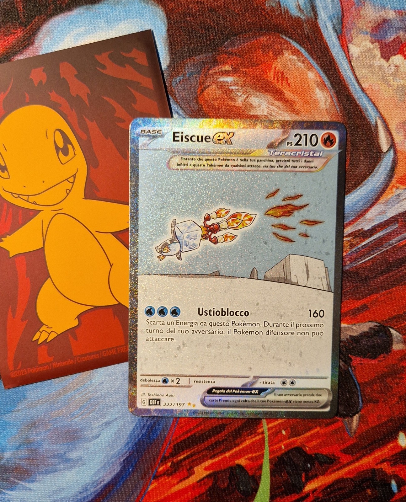 Pokemon Card 🇮🇹 SV:Fiery Obsidian EISCUE EX ☆☆ 222/197