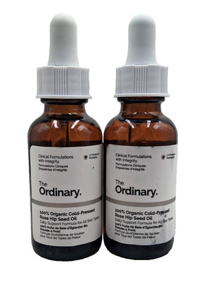 2 x The Ordinary 100% Organic Cold-Pressed Rose Hip Seed Oil 30 ml, Without Box