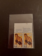 USA 1993 Joe Louis 29cent Block of 2 Stamps