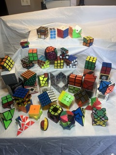 Lot of 37 Assorted Twisty Puzzles Rubik's Cubes. Unique and cool varieties