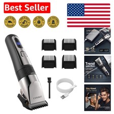 Professional Men's Cordless Hair Trimmer with Adjustable Lengths for Precision
