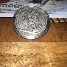 1892 Great Britain Silver Crown Coin Featuring Queen Victoria VF Condition