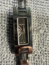 Gucci Ladies Watch 3900L Stainless Steel Grey Woman Running New Battery