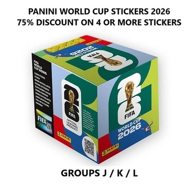 Panini WM 2026 Fußball Sticker - Gruppe J, K, L - 75% RABATT