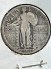 1927S Standing Liberty 90% SILVER Quarter Fine+ #14