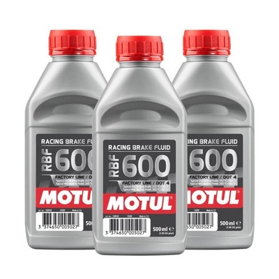 MOTUL Brake Fluid RBF 600 Factory LINE Synthetic DOT 4 Racing 500ml - Set of 3