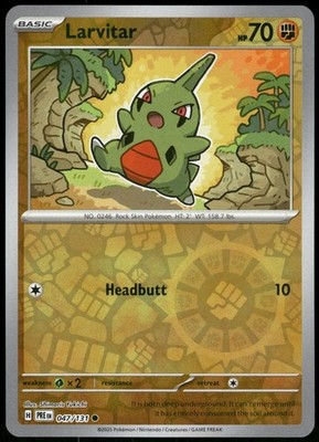 Larvitar 047/131 Reverse Holo C SV: Prismatic Evolutions 2025