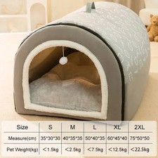 Hundebett Höhle Weiches Katze Nest Abnehmbar Warm Haustier Bett Hund Kennel Haus