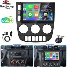 DAB+ Android 15 Autoradio f&uuml;r Mercedes-Benz M-Klasse W163 ML 320 03-05 Carplay