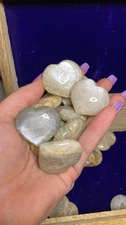 White Moonstone Heart