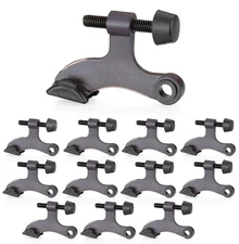 12 Pack Hinge Pin Oil Rubbed Bronze Door Stops -Heavy Duty Adjustable