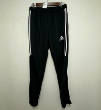 Adidas Womens Pants Medium Black Ankle Zip Track Joggers Sweatpants Running NWT
