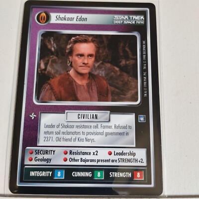 STAR TREK CCG -- DEEP SPACE 9--- SHAKAAR EDON --- NM / MINT