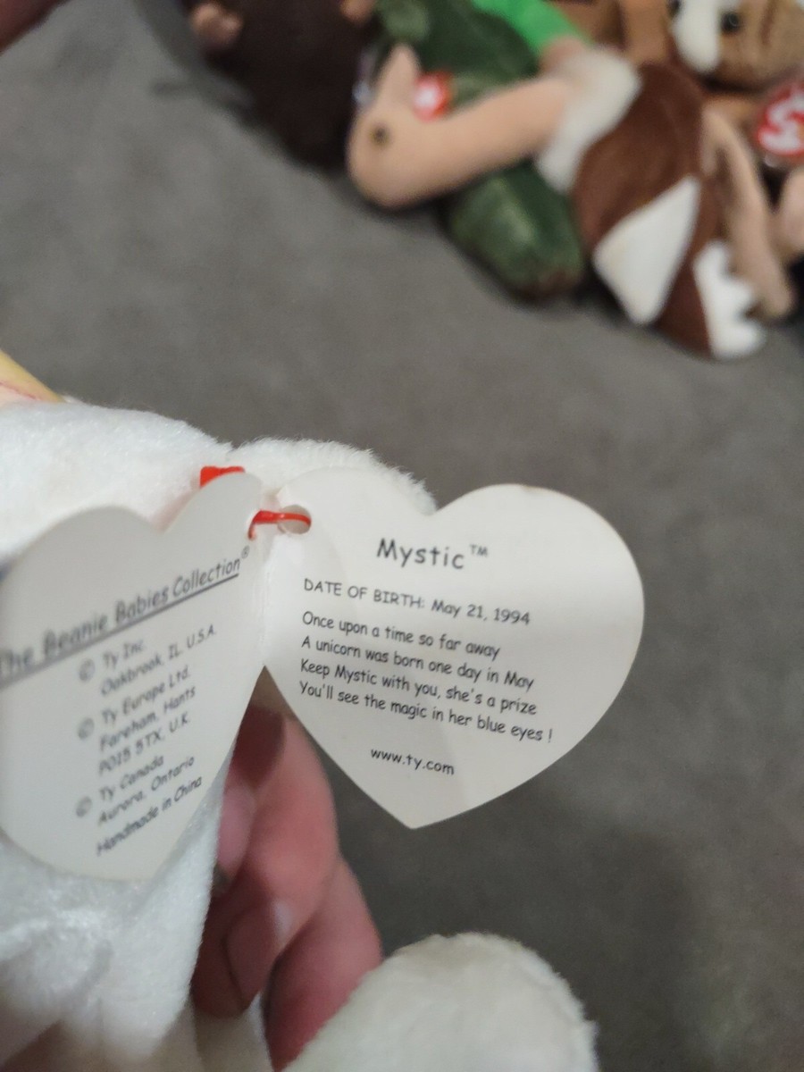 Beanie Baby “Mystic” The Unicorn Ty 1993-94 Tag Errors Vintage