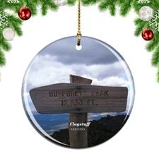 Flagstaff Humphrey's Peak Arizona USA Ch Christmas ornament city travel souvenir