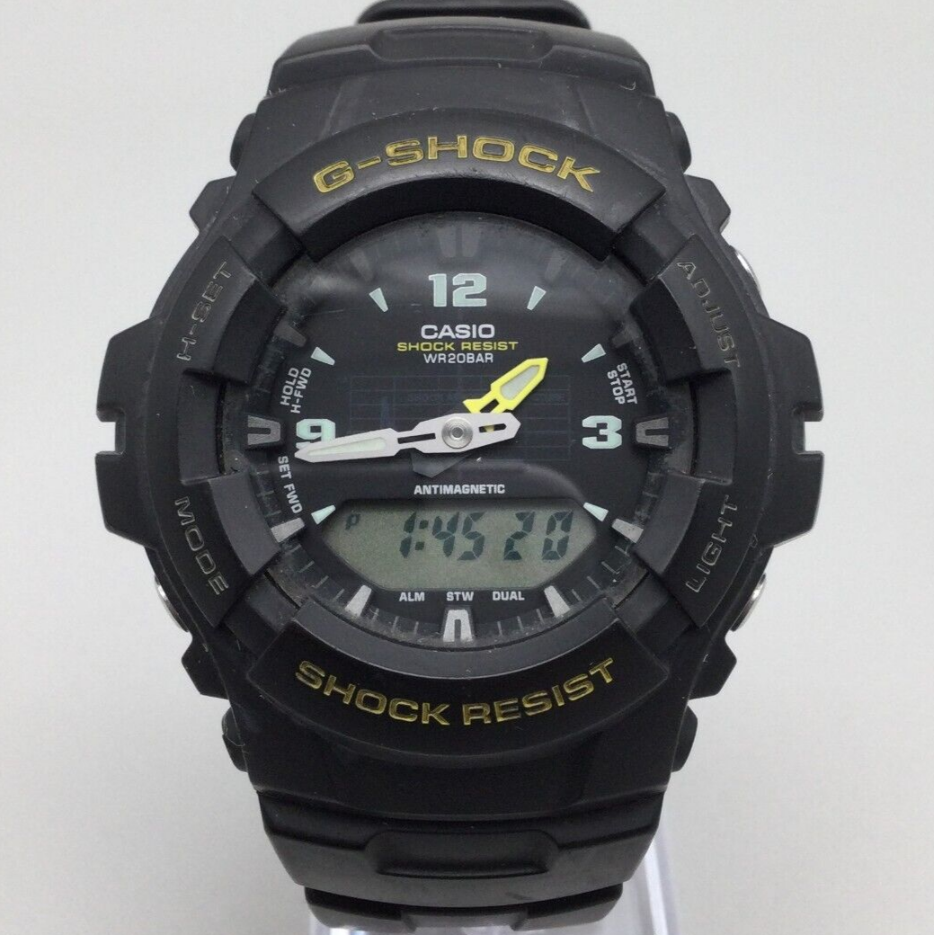 Casio G-Shock Watch Men WR 200M Black Analog Digital 5158 G