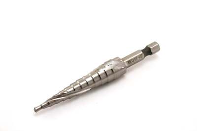 TEMO M35 Cobalt Spiral Flute Step Drill 13 Size from 1/8 to 1/2'', 1/4'' Hex Shank