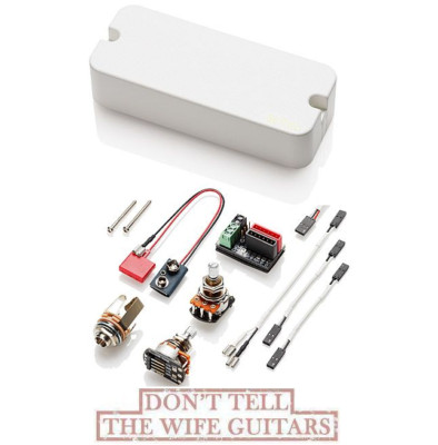 EMG PFT WHITE P-90 STYLE & SIZED HOUSING WITH FT TELE NECK SOUND POTS & WIRING