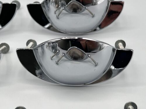 Lot of 12 Vintage KBC 43865 Chrome Color Cup Winged Bin Pull Shell Handle w/HDW - Picture 7 of 22