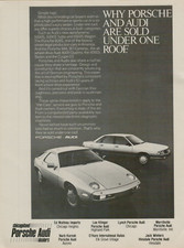 1984 Porsche 928s Audi 5000s Turbo Sold Under One Roof Photo Vintage Print Ad