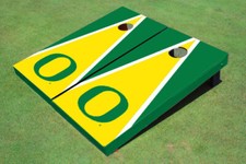 University of Oregon Yellow and Hunter Matching Triangle Cornhole Boards