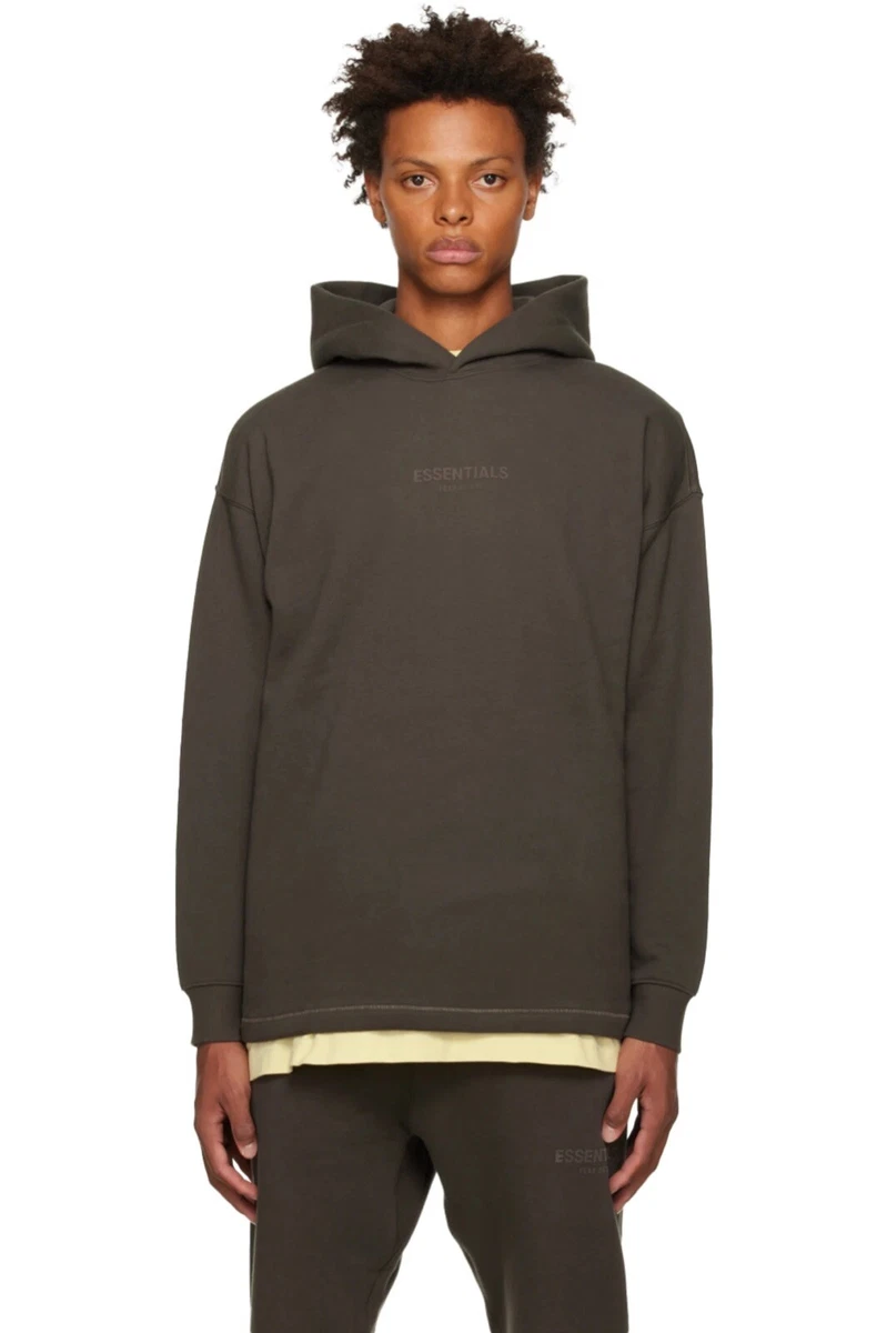 Fear of God Essentials Hoodie Off Black SS22 Men's Size Small | eBay